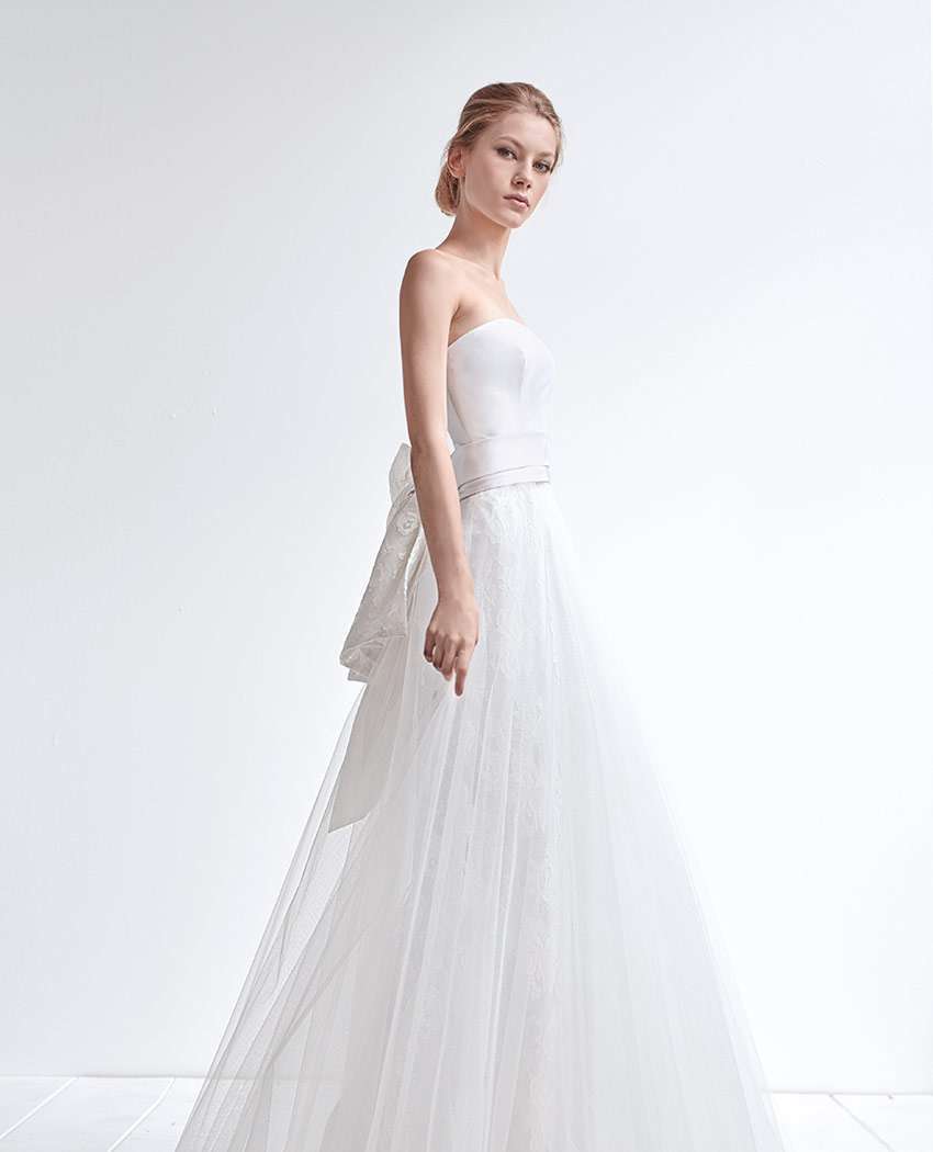 Abito da sposa in seta e tulle Giuseppe Papini