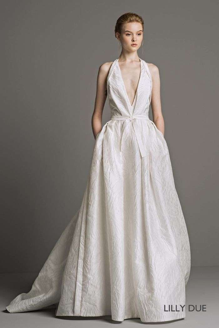 Abito da sposa in seta Peter Langner