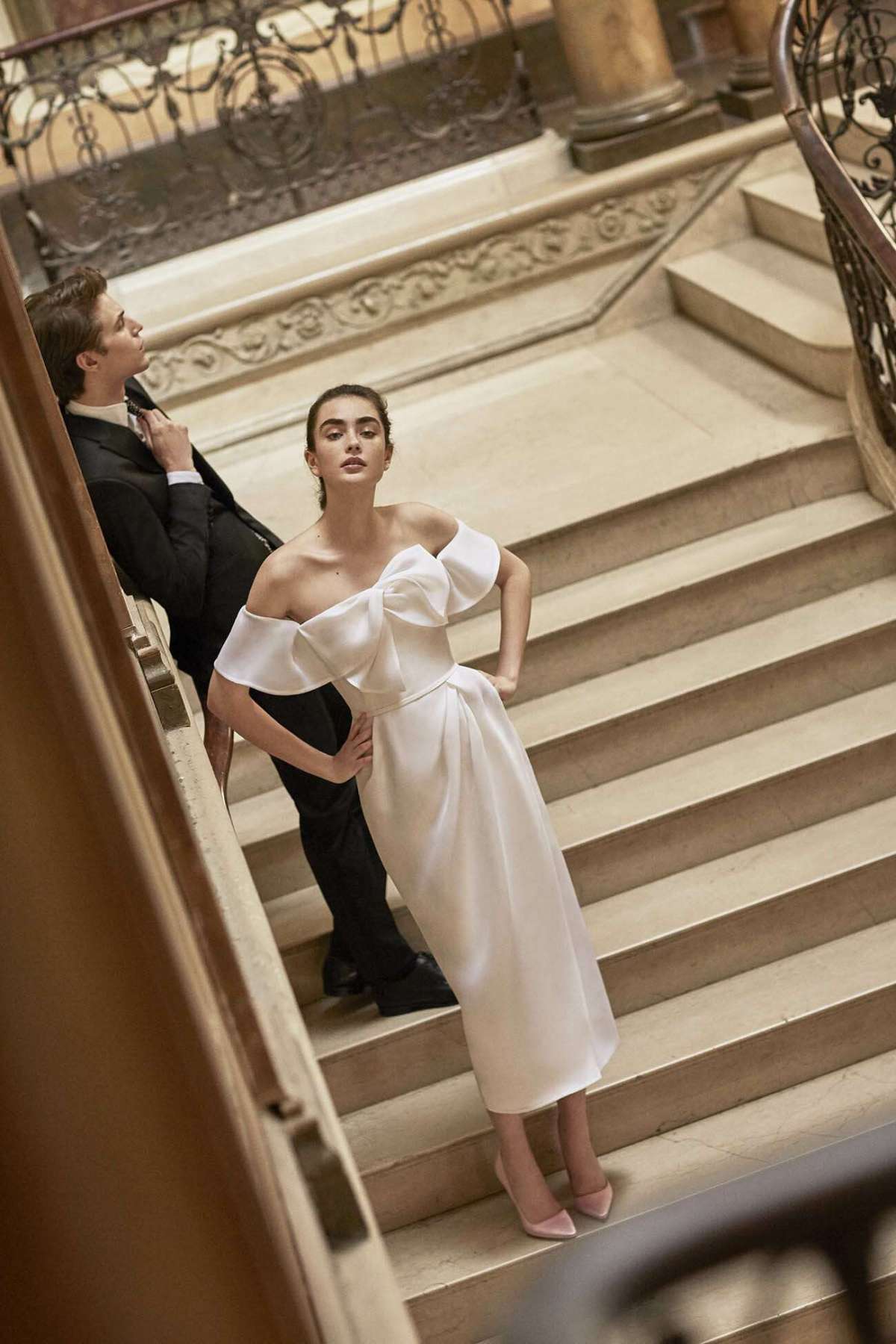 Abito da sposa midi a colonna Carolina Herrera