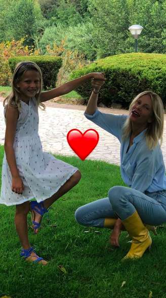 Alessia Marcuzzi con sua figlia