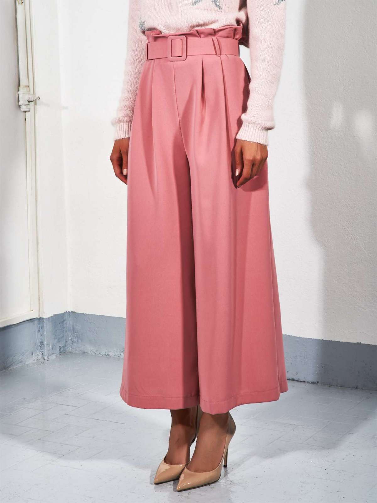 Pantaloni culotte rosa Rinascimento a 89 euro