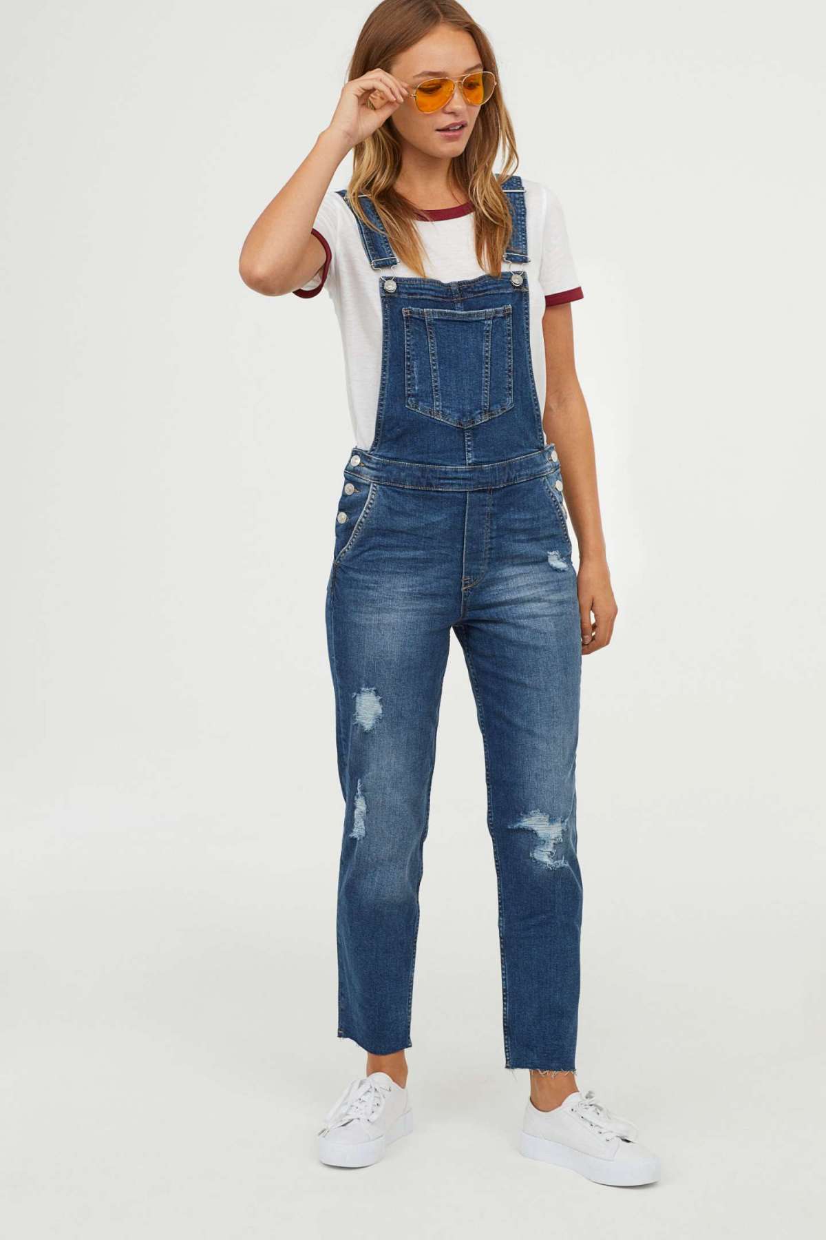 Salopette di jeans lunga H&M