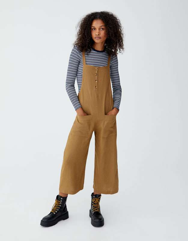 Salopette lunga con pantaloni culotte Pull and Bear