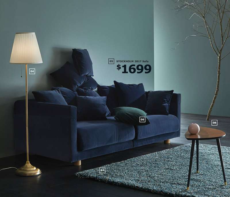 Sofa blu notte IKEA