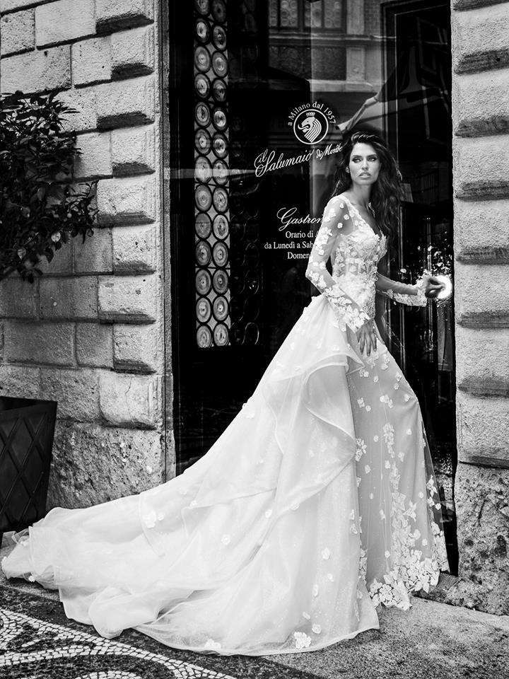 Abito da sposa da principessa in pizzo Alessandro Angelozzi Couture