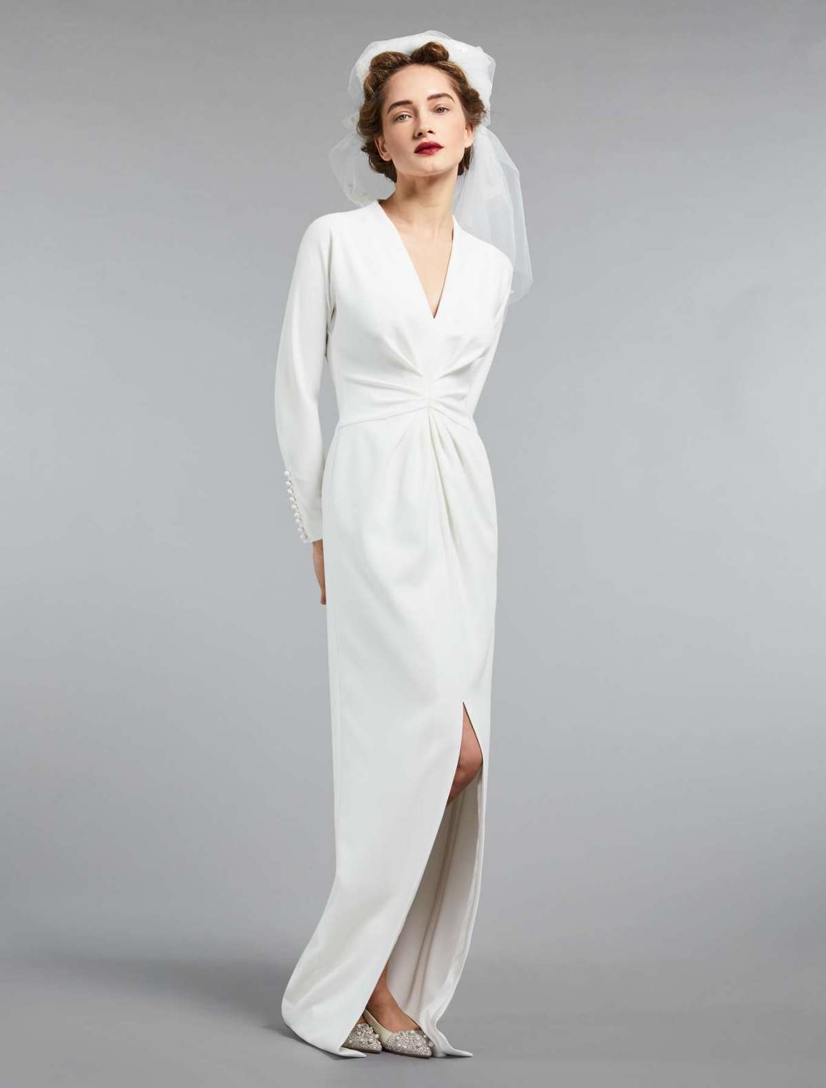 Abito da sposa Max Mara a colonna in cady a 1.250 euro