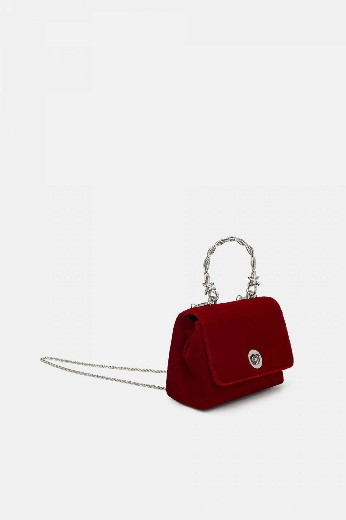 Borsa a mano in velluto Zara a 29,95 euro