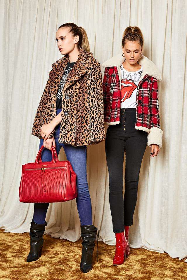 Cappotto animalier e giubbotto tartan Denny Rose