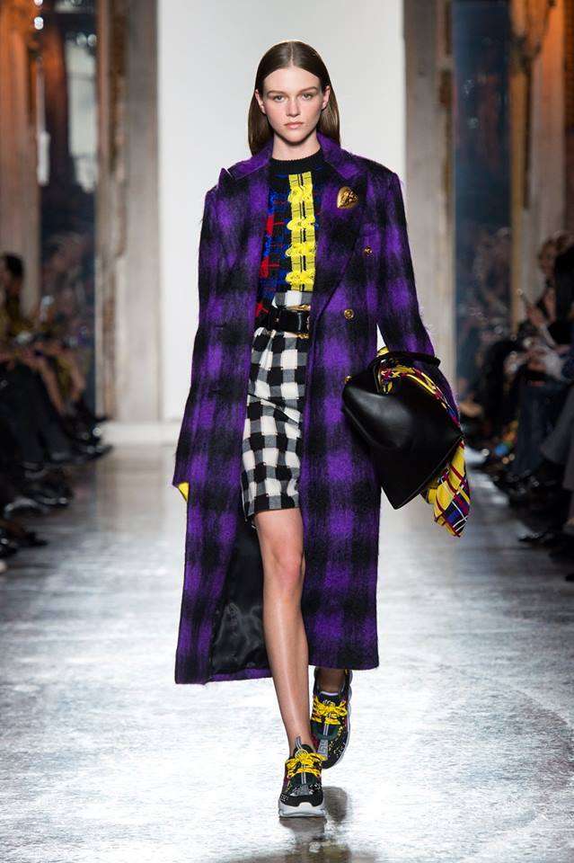 Cappotto tartan Versace