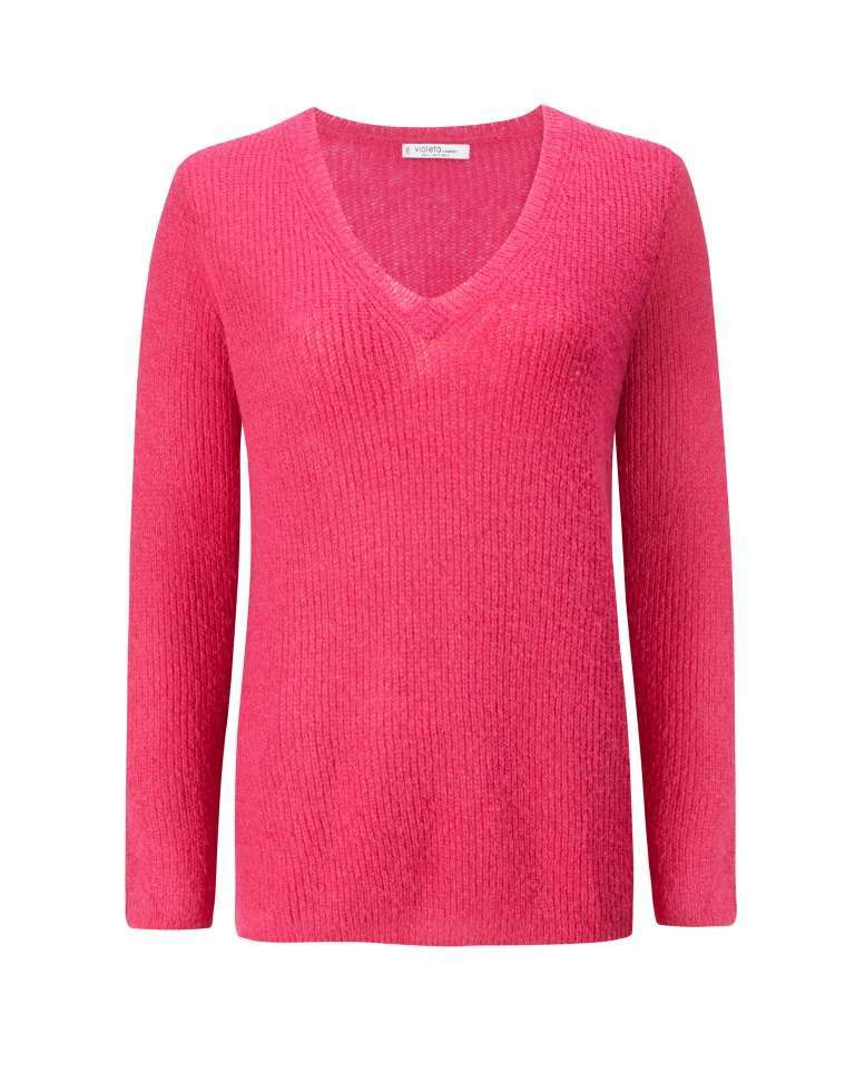 Maglione rosa Violeta by Mango