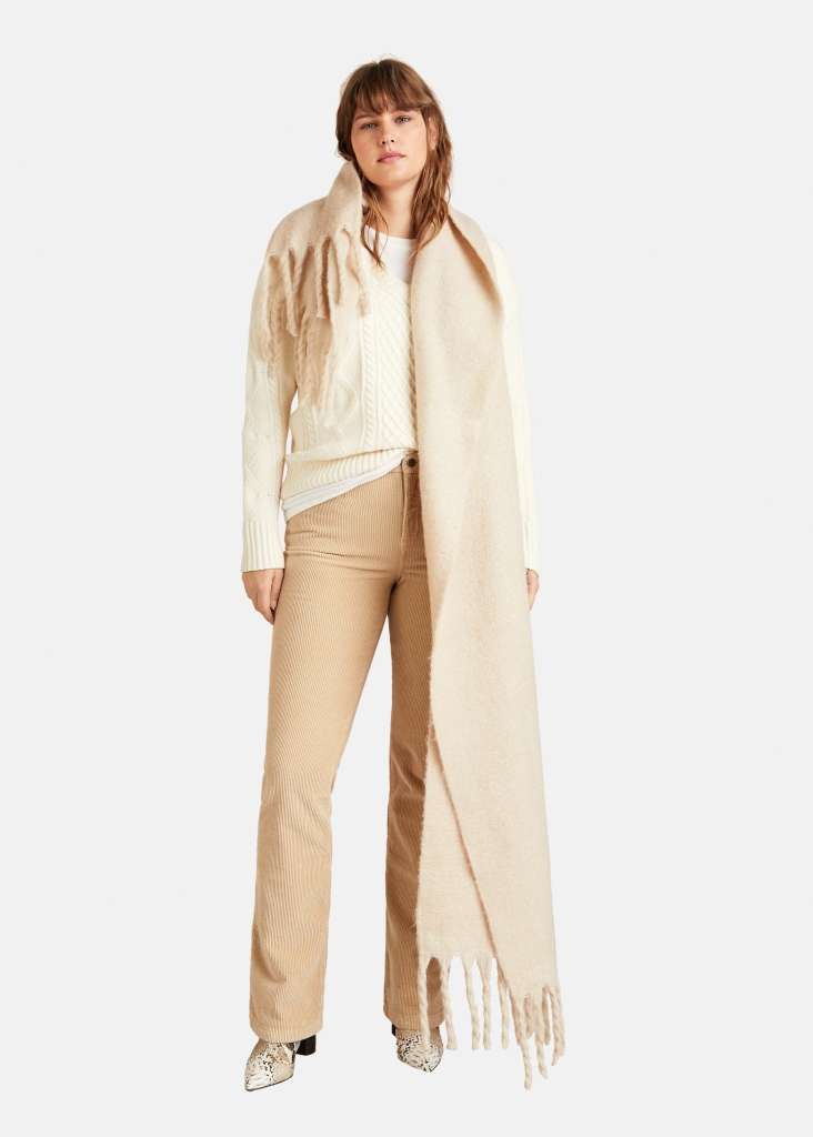 Pantaloni beige Violeta by Mango