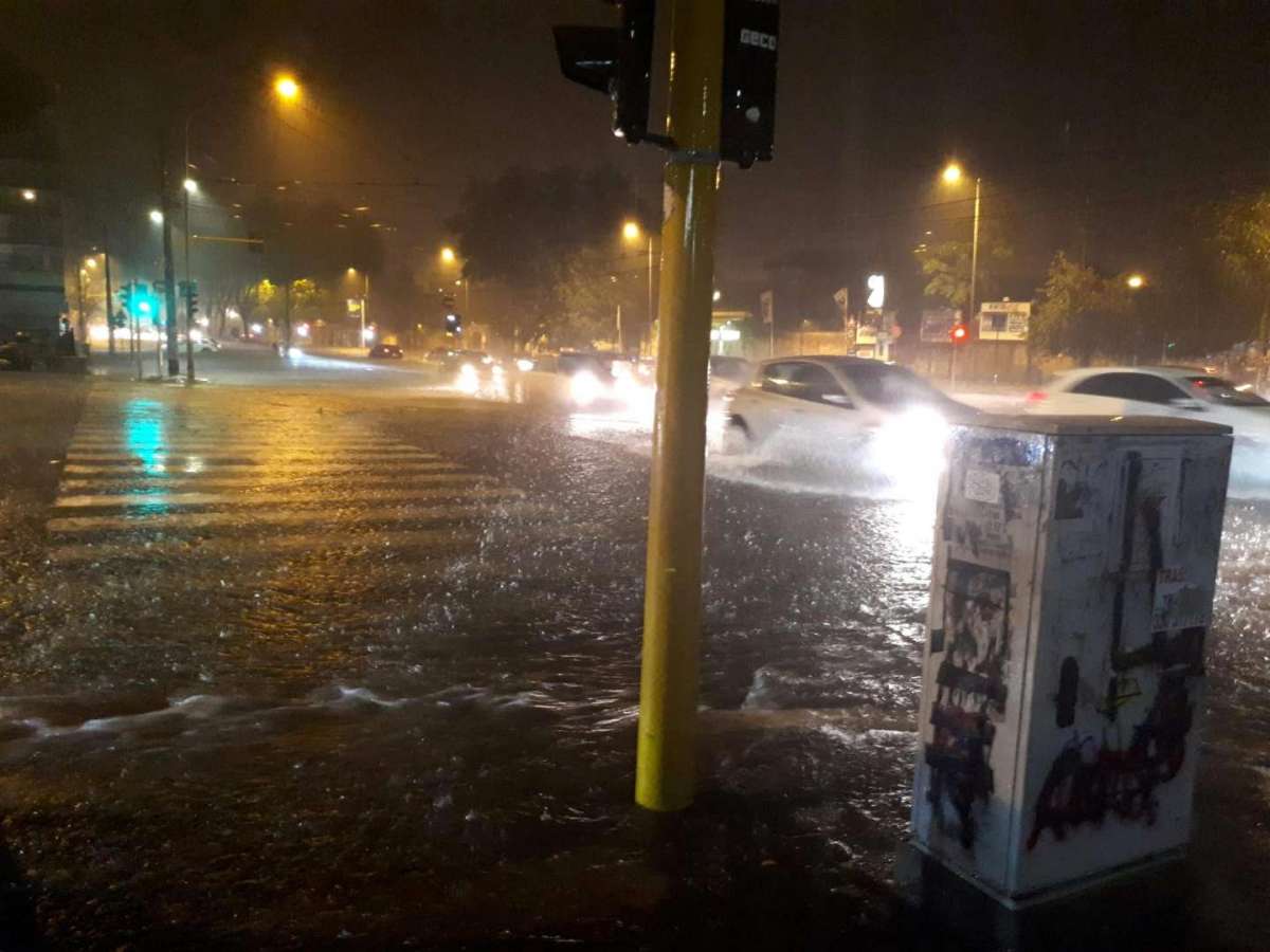 Tempesta di grandine a Roma