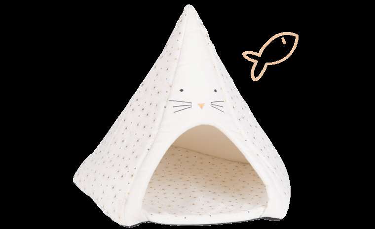 Tenda per gatto in bianco