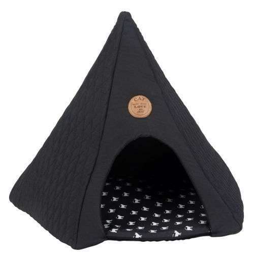 Tenda per gatto in nero