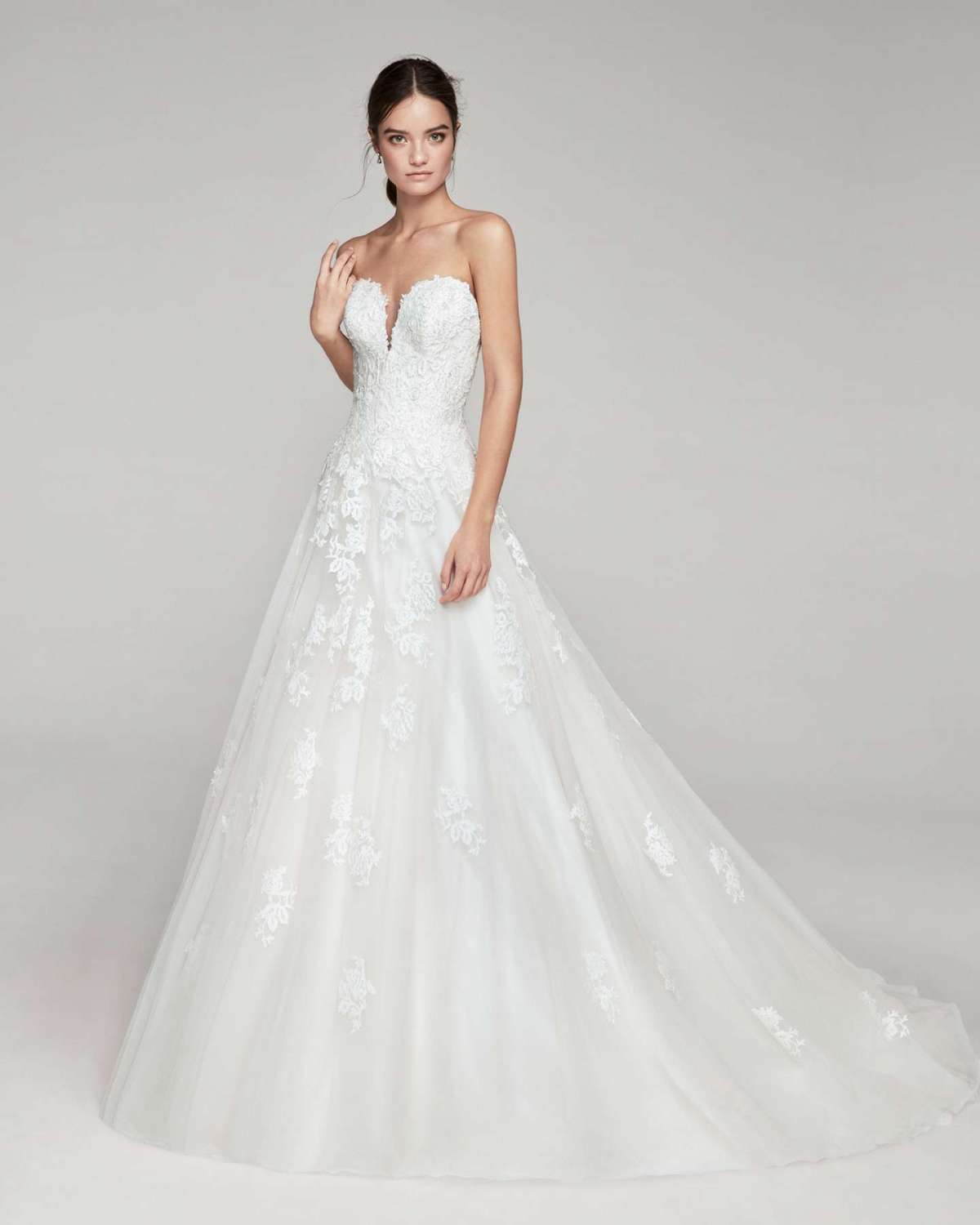 Vestito da sposa in tulle e pizzo