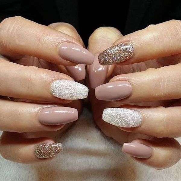 Unghie gel con glitter