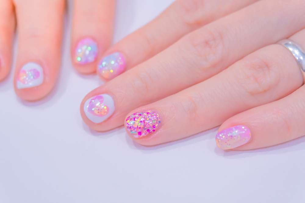 Nail art con glitter