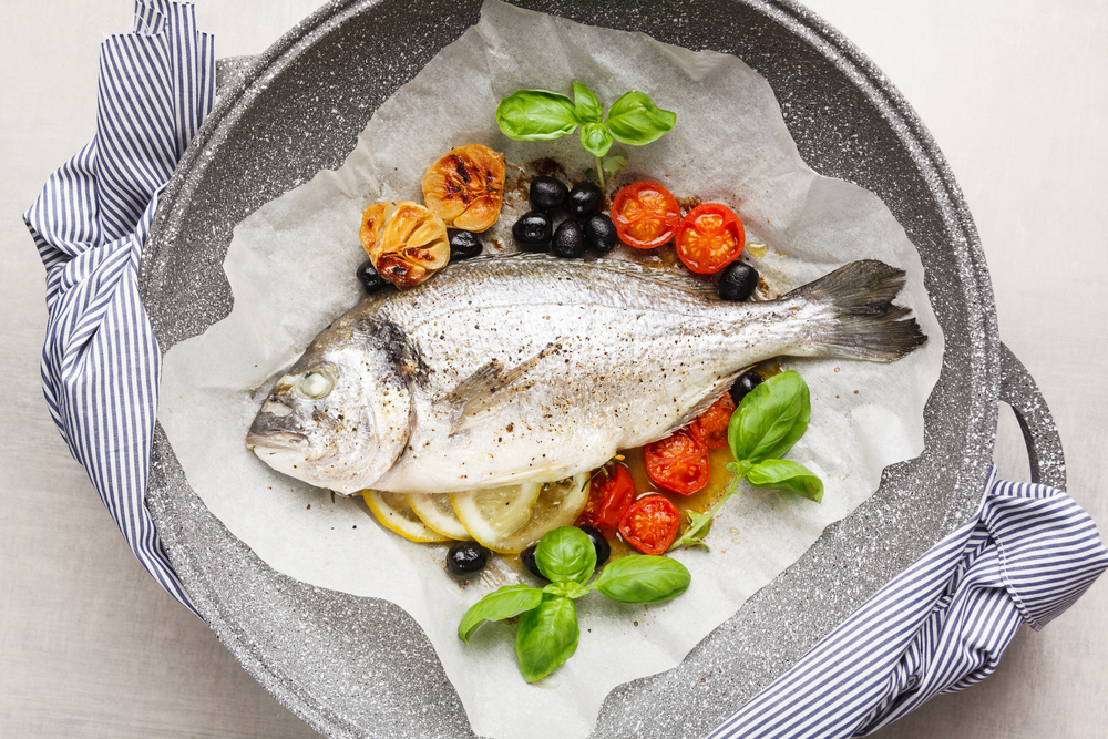 Orata in casseruola alla contadina