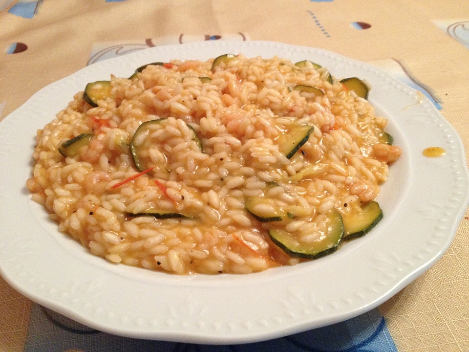 Riso gamberetti e zucchine