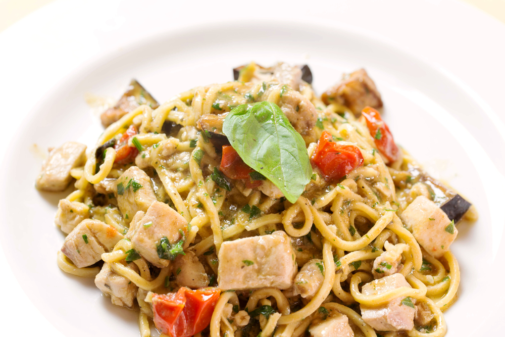 Tagliolini con pesce spada