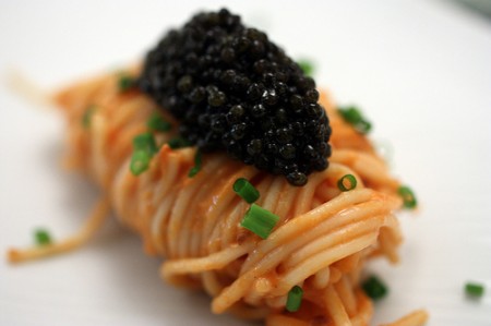 spaghetti vodka caviale