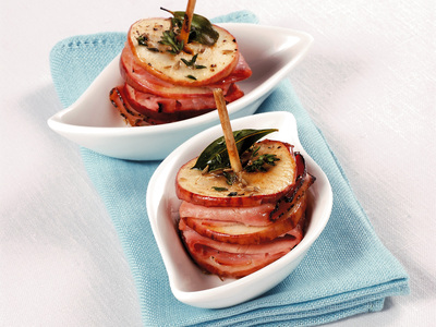 spiedini mela e prosciutto