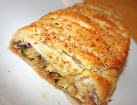 Strudel di zucchine e speck
