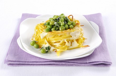 tagliolini con piselli