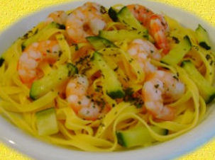 tagliolini zucchine e gamberetti