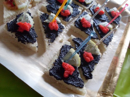 Tartine al caviale e vodka