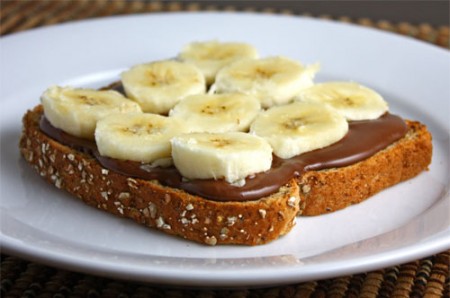 toast banana e nutella