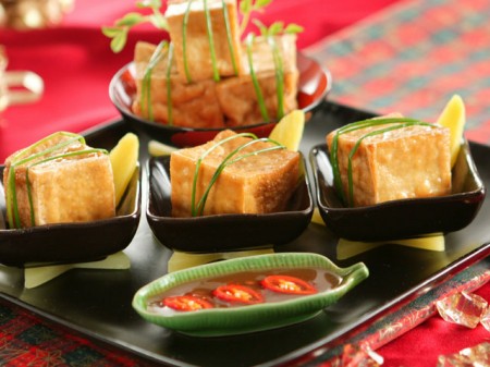 tofu fritto e zucchine
