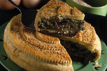 torta cotechino e spinaci