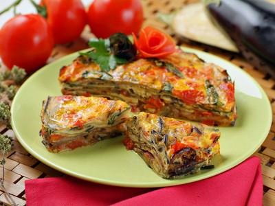 Torta salata con melanzane