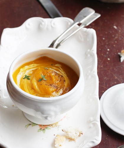 Vellutata di zucca e castagne